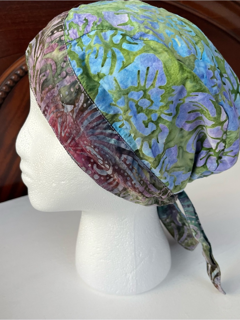 Motorcycle Doo Rag Skull Cap Scrub Cap Women Floral Reversible